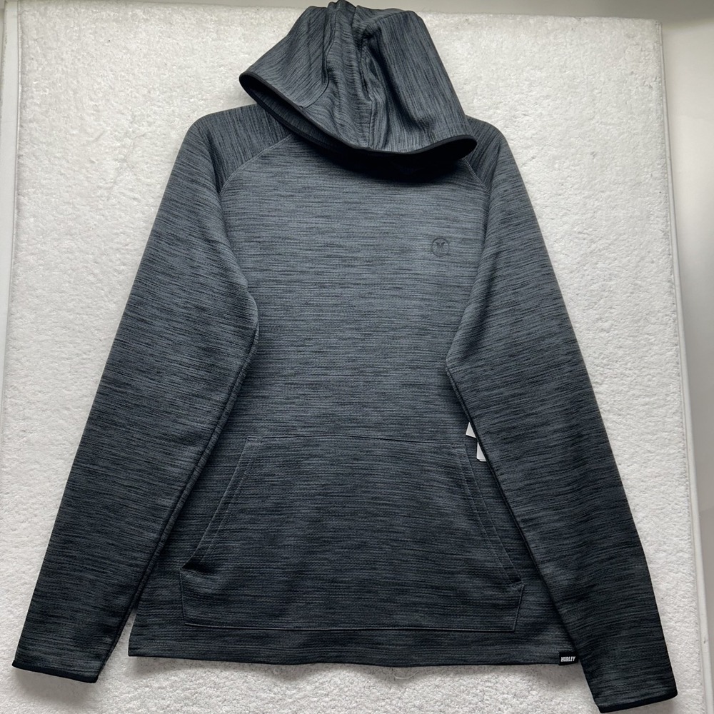 Hurley Mens Size M Black Long Sleeve H20 Dry Daybreaker Hoodie Sweatshirt (T3)